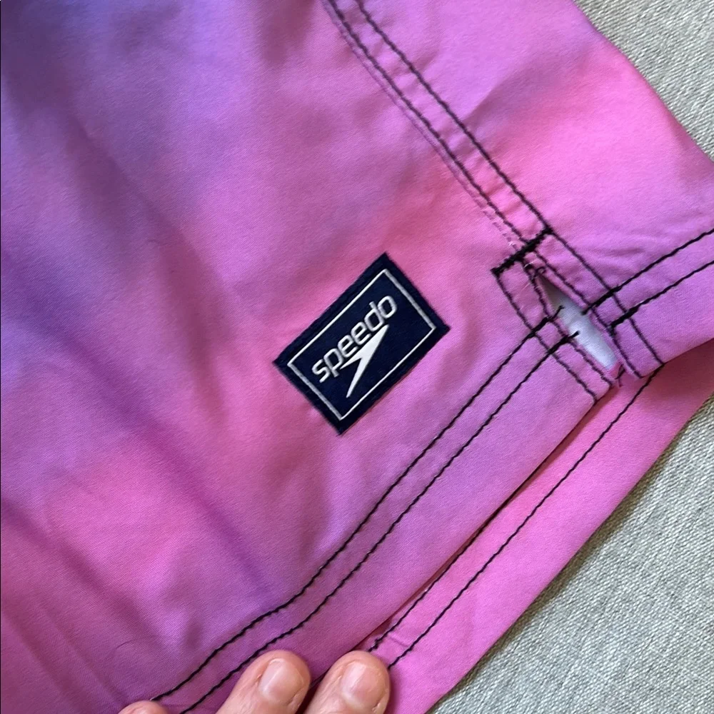 Speedo Blue to Pink Ombre Swim Board Shorts